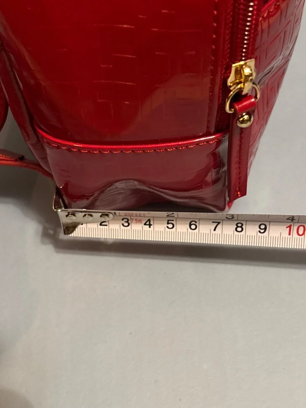 Tommy Hilfiger Red Small Backpack Multi Zipper